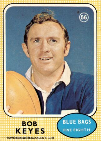 1970 Scanlens Common Card - Base 56 Bob Keyes Newtown Blues