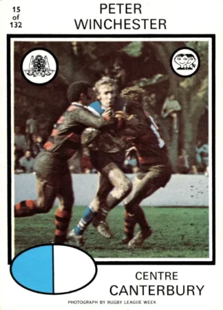 1975 Scanlens Brown Back Card - Base 015 Peter Winchester Canterbury Berries