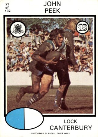 1975 Scanlens Common Card - Base 021 John Peek Canterbury Berries