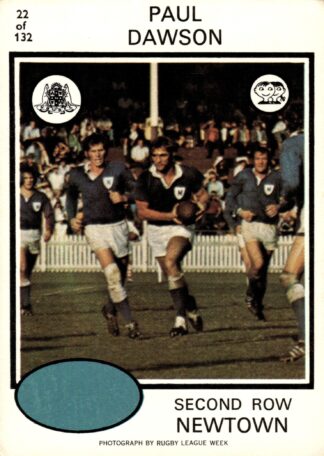1975 Scanlens Common Card - Base 022 Paul Dawson Newtown Jets