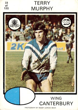 1975 Scanlens Common Card - Base 033 Terry Murphy Canterbury Berries