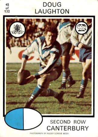 1975 Scanlens Common Card - Base 045 Doug Laughton Canterbury Berries