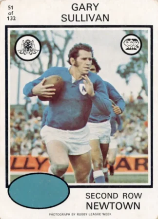 1975 Scanlens Brown Back Card - Base 051 Gary Sullivan Newtown Jets