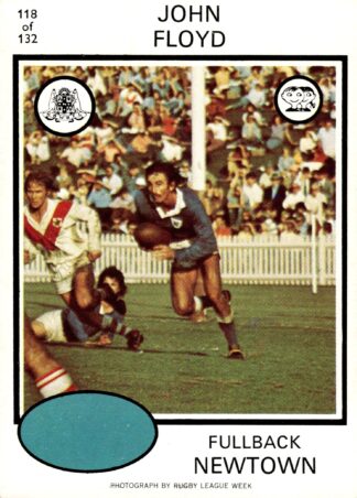 1975 Scanlens Common Card - Base 118 John Floyd Newtown Jets