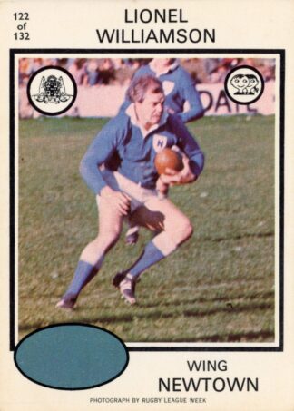 1975 Scanlens Common Card - Base 122 Lionel Williamson Newtown Jets