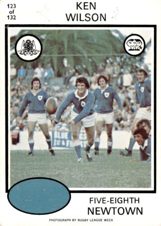 1975 Scanlens Common Card - Base 123 Ken Wilson Newtown Jets