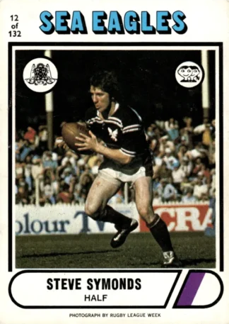 1976 Scanlens Common Card - Base 012 Steve Symonds Manly Sea Eagles