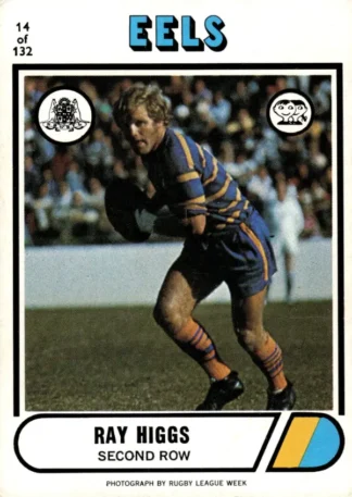 1976 Scanlens Common Card - Base 014 Ray Higgs Parramatta Eels