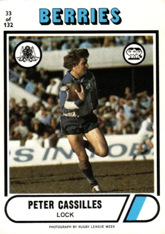 1976 Scanlens Common Card - Base 033 Peter Cassilles Canterbury Berries