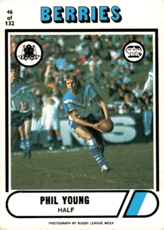 1976 Scanlens Common Card - Base 046 Phil Young Canterbury Berries