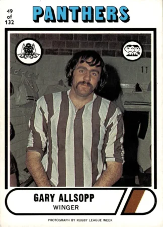 1976 Scanlens Common Card - Base 049 Gary Allsopp Penrith Panthers