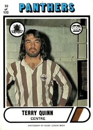1976 Scanlens Common Card - Base 050 Terry Quinn Penrith Panthers