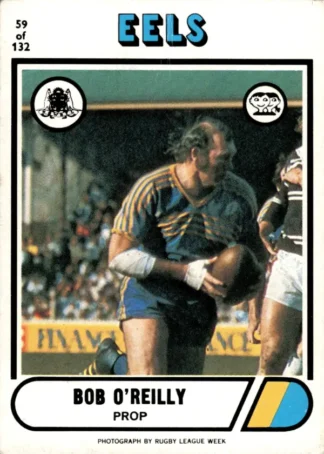 1976 Scanlens Common Card - Base 059 Bob O'Reilly Parramatta Eels