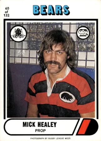 1976 Scanlens Common Card - Base 060 Mick Healey North Sydney Bears
