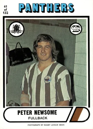 1976 Scanlens Common Card - Base 061 Peter Newsome Penrith Panthers