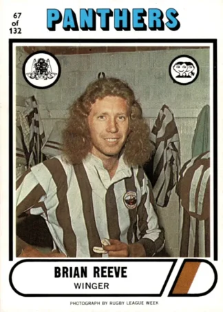 1976 Scanlens Common Card - Base 067 Brian Reeve Penrith Panthers
