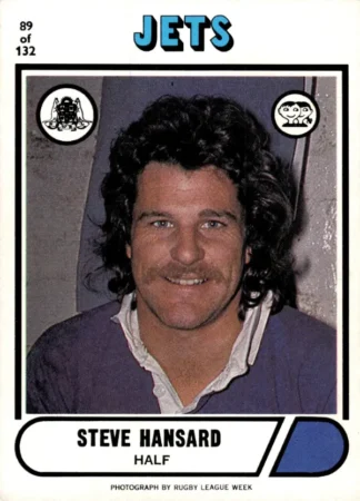 1976 Scanlens Common Card - Base 089 Steve Hansard Newtown Jets