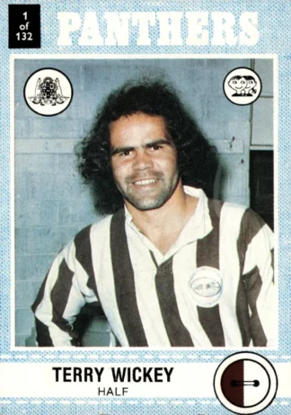 1977 Scanlens Common Card - Base 001 Terry Wickey Penrith Panthers