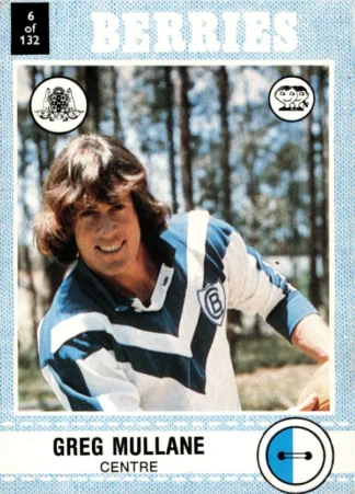 1977 Scanlens Common Card - Base 006 Greg Mullane Canterbury Berries
