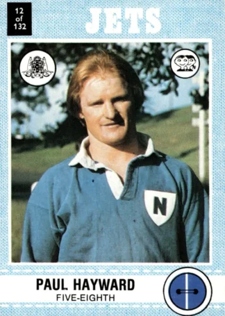 1977 Scanlens Common Card - Base 012 Paul Hayward Newtown Jets