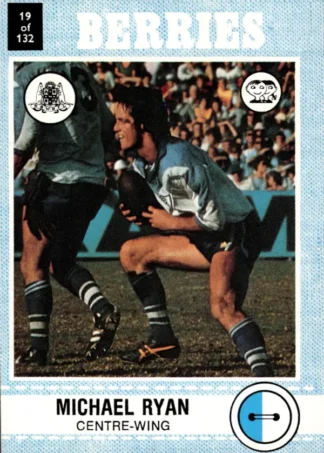 1977 Scanlens Common Card - Base 019 Michael Ryan Canterbury Berries
