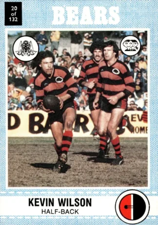 1977 Scanlens Common Card - Base 020 Kevin Wilson North Sydney Bears