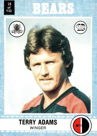 1977 Scanlens Common Card - Base 025 Terry Adams North Sydney Bears