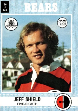 1977 Scanlens Common Card - Base 026 Jeff Shield North Sydney Bears