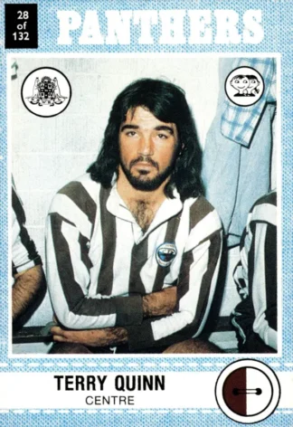 1977 Scanlens Common Card - Base 028 Terry Quinn Penrith Panthers