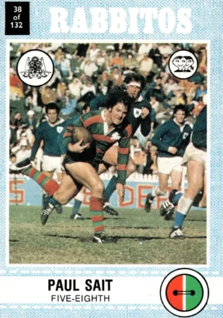 1977 Scanlens Common Card - Base 038 Paul Sait South Sydney Rabbitohs