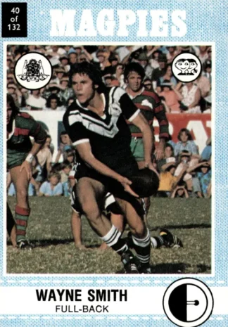 1977 Scanlens Common Card - Base 040 Wayne Smith Western Suburbs Magpies