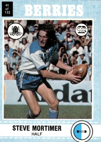 1977 Scanlens Common Card - Base 041 Steve Mortimer Canterbury Berries