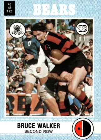 1977 Scanlens Common Card - Base 045 Bruce Walker North Sydney Bears