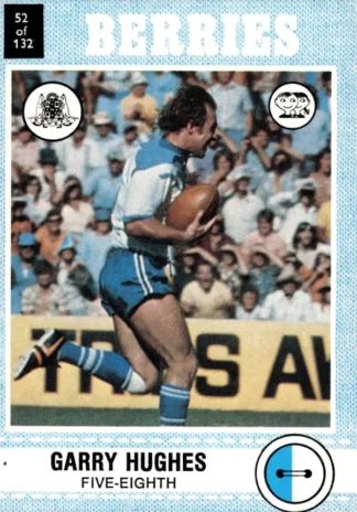 1977 Scanlens Common Card - Base 052 Garry Hughes Canterbury Berries