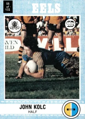 1977 Scanlens Common Card - Base 055 John Kolc Parramatta Eels