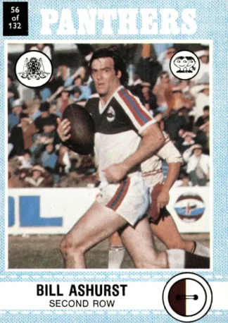 1977 Scanlens Common Card - Base 056 Bill Ashurst Penrith Panthers