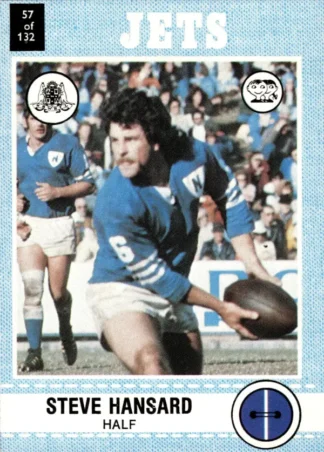 1977 Scanlens Common Card - Base 057 Steve Hansard Newtown Jets