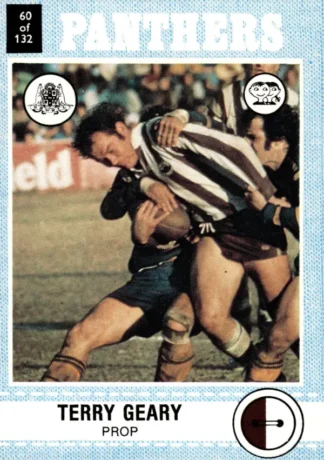 1977 Scanlens Common Card - Base 060 Terry Geary Penrith Panthers