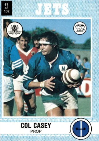 1977 Scanlens Common Card - Base 061 Col Casey Newtown Jets