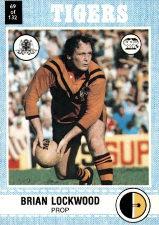 1977 Scanlens Common Card - Base 069 Brian Lockwood Balmain Tigers