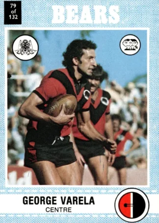 1977 Scanlens Common Card - Base 079 George Varela North Sydney Bears