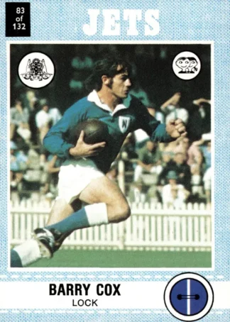 1977 Scanlens Common Card - Base 083 Barry Cox Newtown Jets