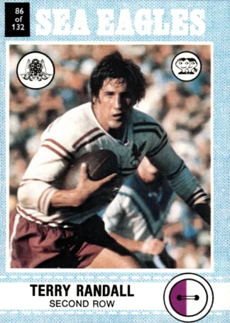 1977 Scanlens Common Card - Base 086 Terry Randall Manly Sea Eagles