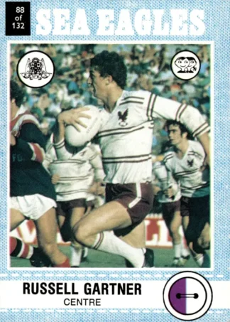 1977 Scanlens Common Card - Base 088 Russell Gartner Manly Sea Eagles