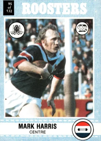 1977 Scanlens Common Card - Base 095 Mark Harris Eastern Suburbs Roosters
