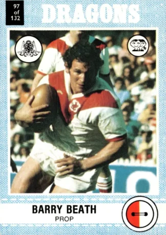 1977 Scanlens Common Card - Base 097 Barry Beath St George Dragons