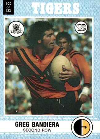 1977 Scanlens Common Card - Base 100 Greg Bandiera Balmain Tigers