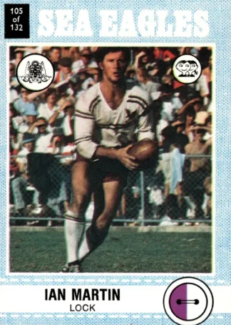 1977 Scanlens Common Card - Base 105 Ian Martin Manly Sea Eagles
