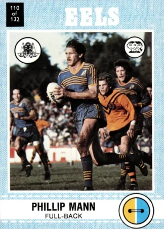 1977 Scanlens Common Card - Base 110 Phillip Mann Parramatta Eels