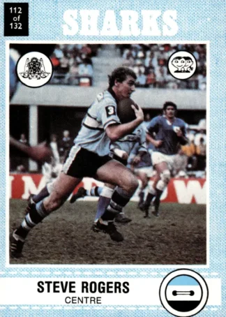 1977 Scanlens Common Card - Base 112 Steve Rogers Cronulla Sharks